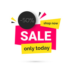 Sale banner, template for social media post promotion.