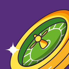 casino roulette game isolated icon