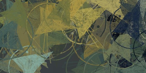 Crazy sketch random pattern. Creative chaos and variety. Modern art drawing painting. 2d illustration. Digital texture wallpaper. Artistic sketch draw backdrop material. 