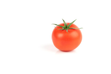 Red tomato isolated on white background. Clipping path