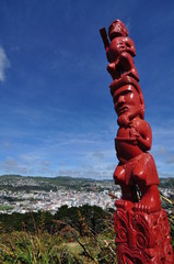 Totem and mountains