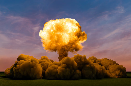 Atom Bomb Explosion, 3D rendering