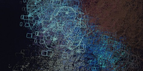 Handmade surreal abstract pattern. Modern artistic canvas. 2d illustration. Texture backdrop painting.