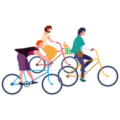 people riding bicycle activity image