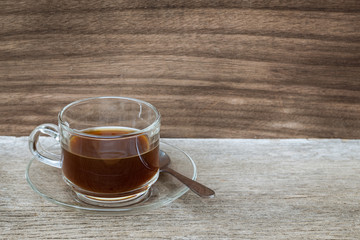 Tea on a wooden background