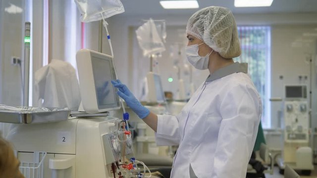 Hemodialysis, artificial kidney apparatus. Saving life.