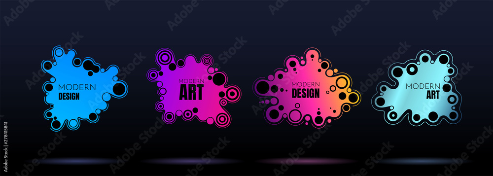 Poster abstract vector geometrically correct banners. gradient fill. modern art graphics. element for desig