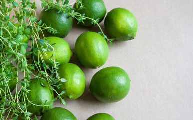 Limes and thyme.