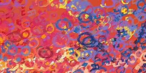 Handmade surreal abstract pattern. Modern artistic canvas. 2d illustration. Texture backdrop painting.