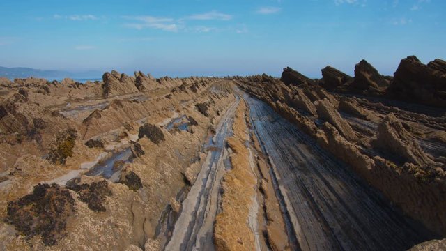 Amazing rocky formation on a sunny day