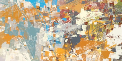 Decorative oil painting. Vibrant dynamic art. 2d illustration. Texture backdrop.