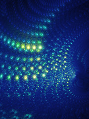 blue abstract fractal background 3d rendering illustration