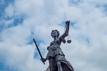 Fototapeta premium statue of lady justice in Frankfurt