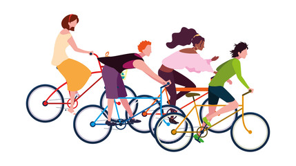 people riding bicycle activity image