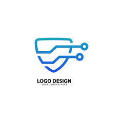 Digital Secure Protection Logo Design