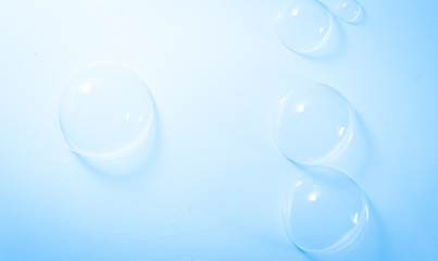 Beautiful abstract close up color white and blue soap bubbles background and wallpaper