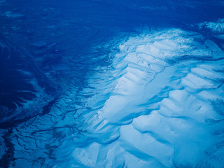 Aerial view of a National Park in Alaska, USA