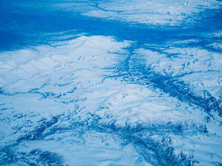 Aerial view of a National Park in Alaska, USA