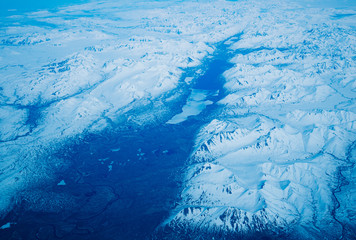 Aerial view of a National Park in Alaska, USA