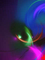 blue abstract fractal background 3d rendering illustration