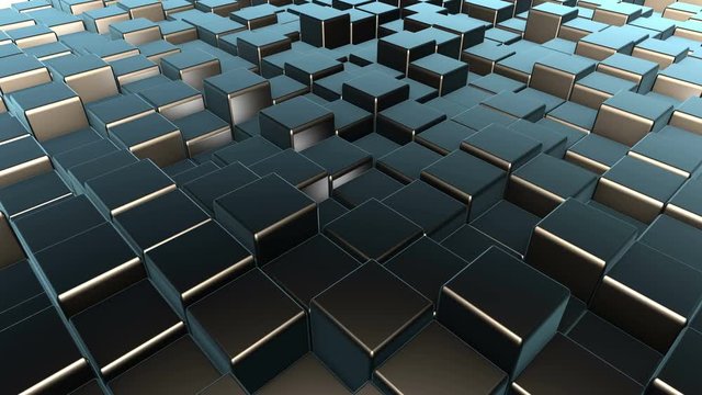 Abstract white Cubes Background Random Motion 3d Loopable Animation 4k