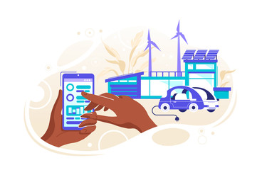 Fototapeta premium Concept smart house