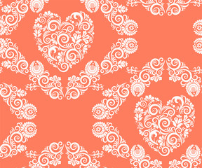 Vector ornamental hand drawing decorative background. Ethnic seamless pattern ornament. Vector pattern.