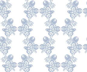 Vector ornamental hand drawing decorative background. Ethnic seamless pattern ornament. Vector pattern.
