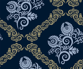 Vector ornamental hand drawing decorative background. Ethnic seamless pattern ornament. Vector pattern.