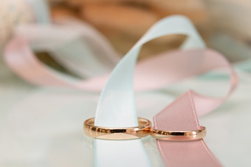 stock image of the rings and ribbon