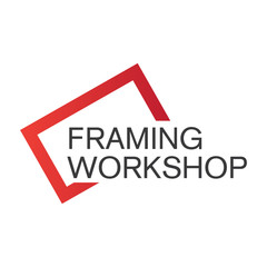 logo on the theme of framing workshop, frame