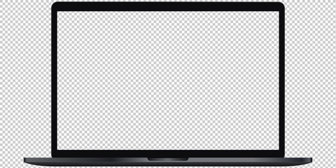 Photo realistic laptop. Vector graphic