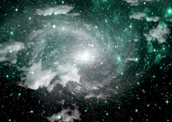 Obraz premium galaktyka w wolnej przestrzeni. Renderowanie 3D