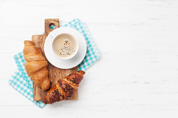 Coffee and croissant