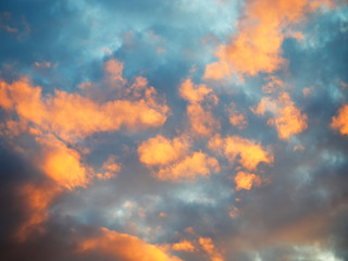 Dramatic sunset cloudscape background hd