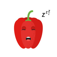 Isolated cute cartoon red pepper drawing