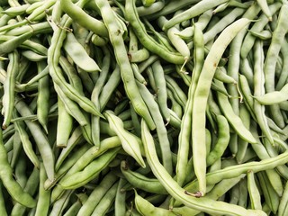 green beans in heap