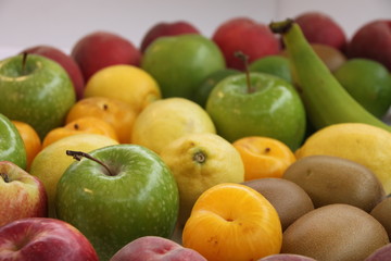 Naklejka na ściany i meble fruits with vitamins for a healthy lifestyle