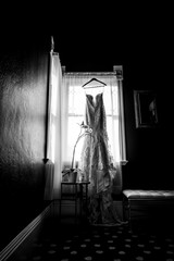 Wedding Dress in Front of the Window
