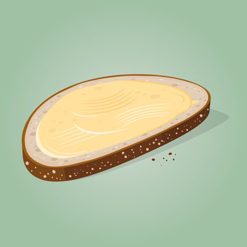 retro illustration of a German dish butterbrot