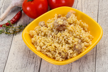 Bulgur with meat