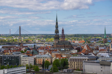 Fototapeta na wymiar Riga old city panorama