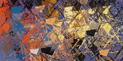 Decorative oil painting. Vibrant dynamic art. 2d illustration. Texture backdrop.