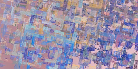 Fototapeta premium Decorative oil painting. Vibrant dynamic art. 2d illustration. Texture backdrop.