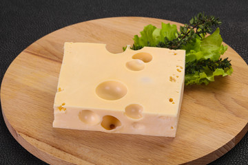 Maasdam cheese brick