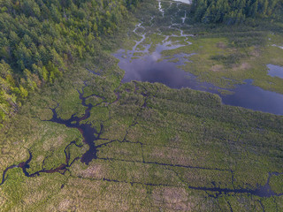 Aerial panaroma of Adirondack Mountains