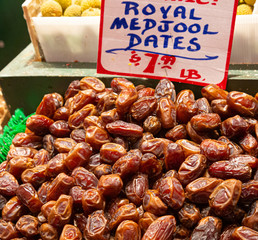 Fresh Royal Medjool Dates in a Farmer's Market