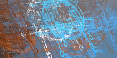 Poster oil painting element. 2d illustration. Texture backdrop.