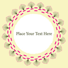 Ethnic Vector Circle Frame Background