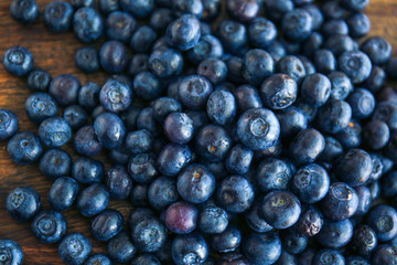 Heap of ripe blueberry, closeup
